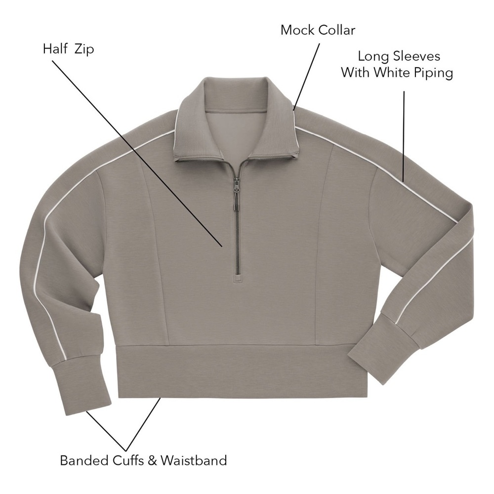 Member's Mark Women's Sandwash Half-Zip Pullover - Picture 6 of 6